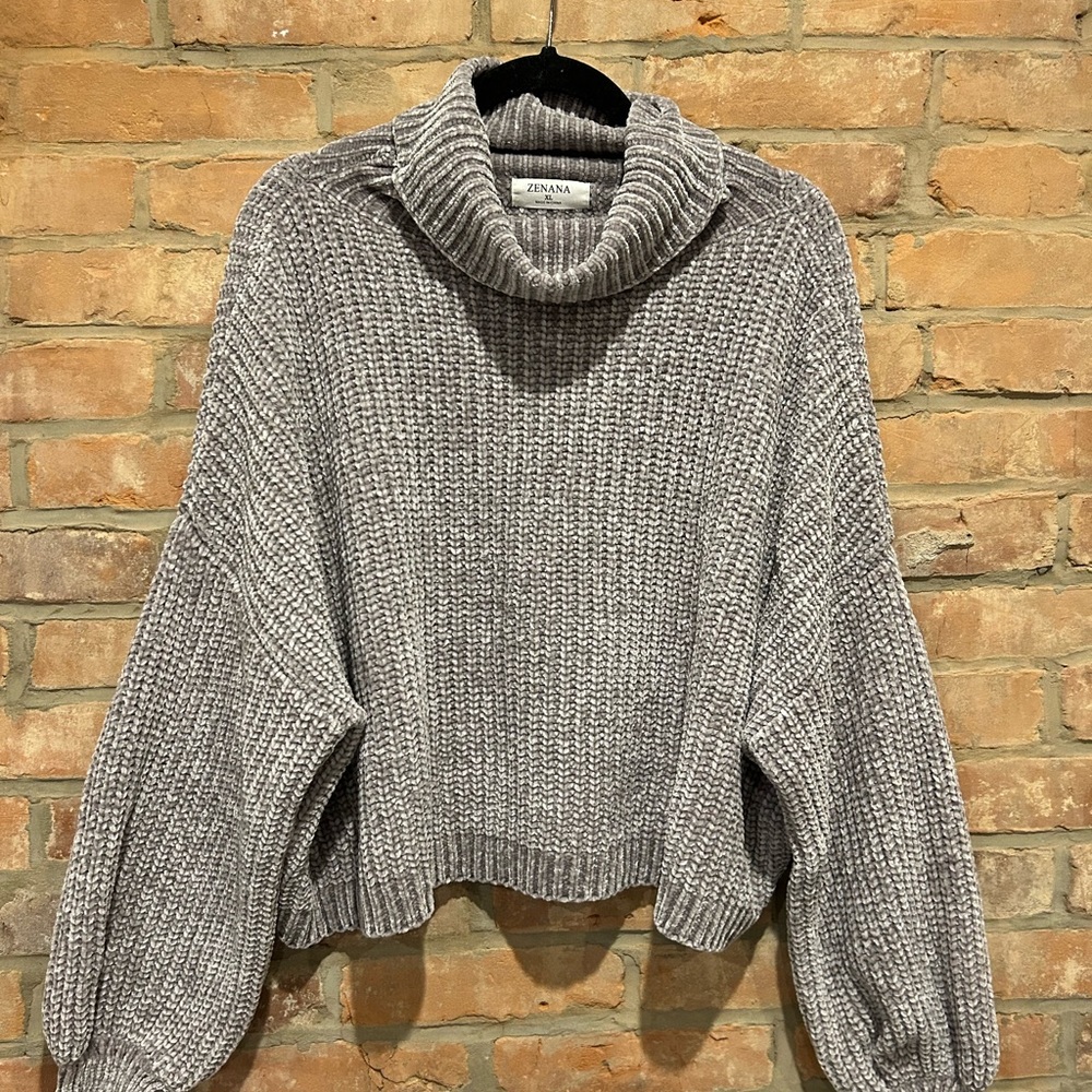 Gray Chunky Knit Sweater
